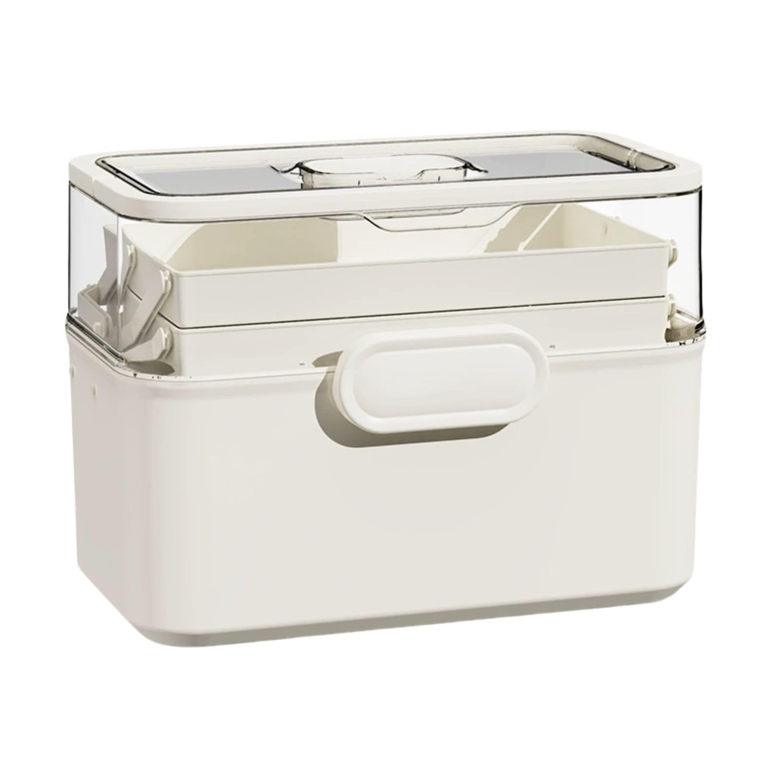 First Aid Organizer Multipurpose Storage Box with Handle, 3-Layer Portable Ta…