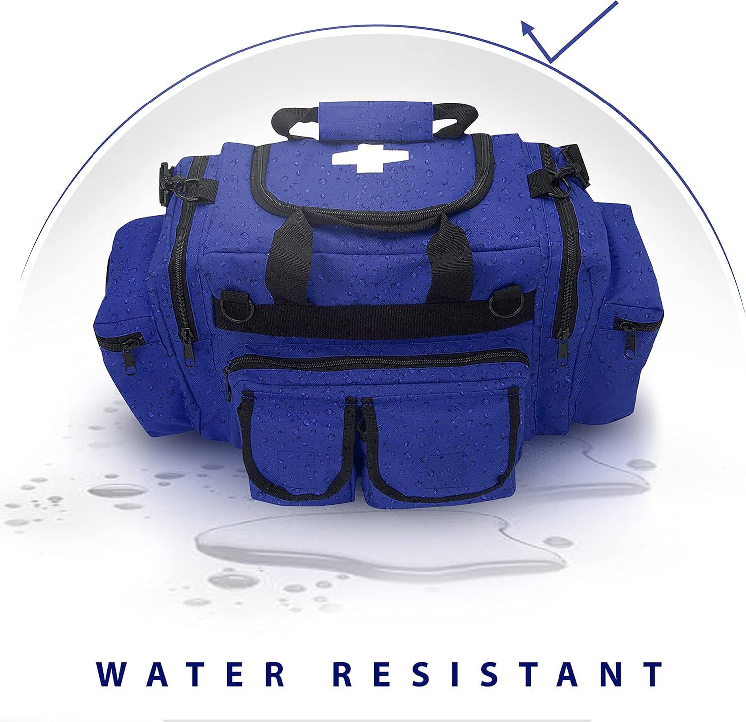 EMS Emergency Trauma Bag Deluxe First Aid Medical Supply Storage Bag Blue Large