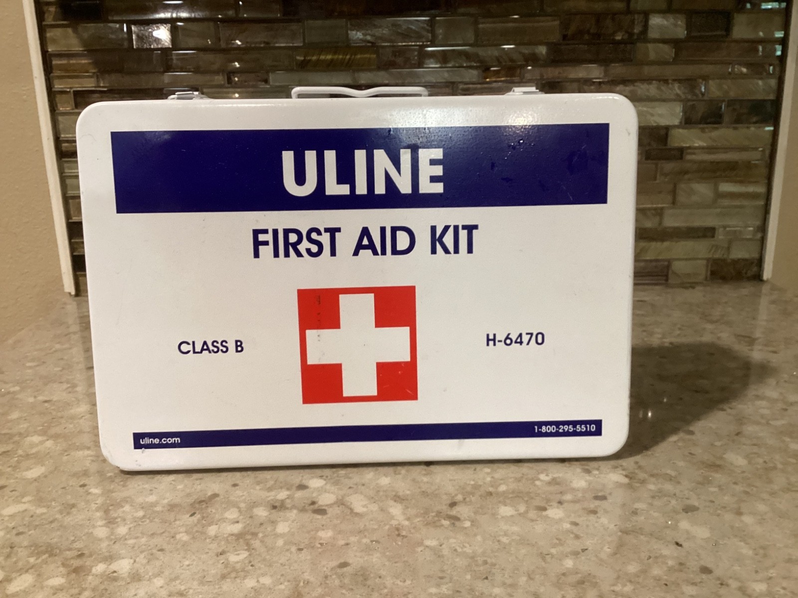 ULINE ~ FIRST AID KIT ~ H-6470 Class B ~ 50 Person Kit ~ BRAND NEW in Metal Box
