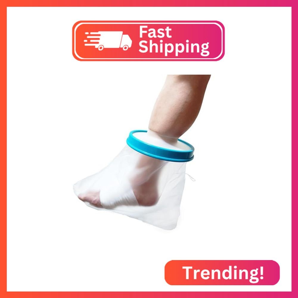Tideshake Waterproof Foot Cast Cover for Showering, Reusable Adult Foot Cast Pro