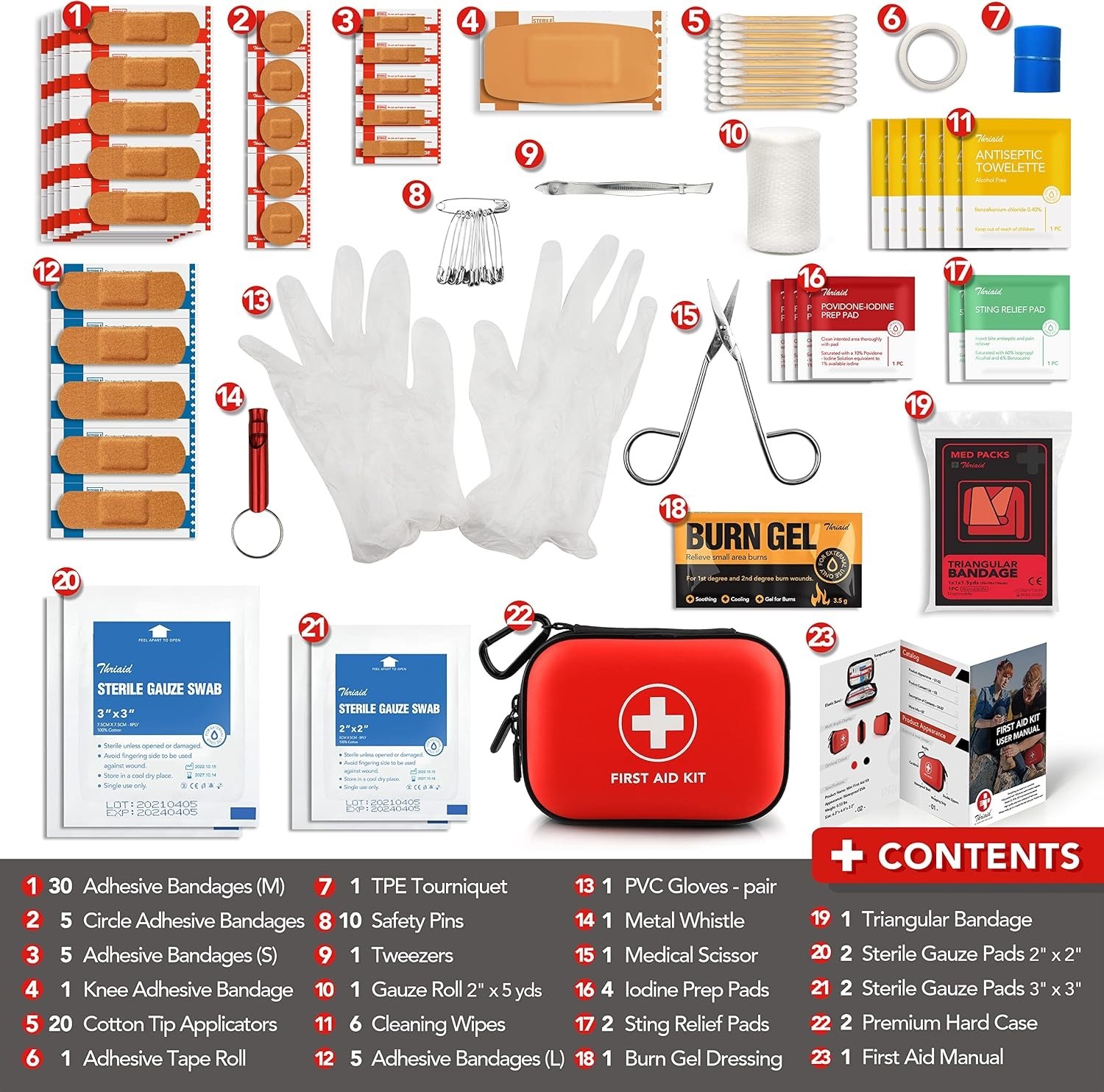 Comprehensive Mini First Aid Kit – 100 Essential Supplies, Waterproof Case
