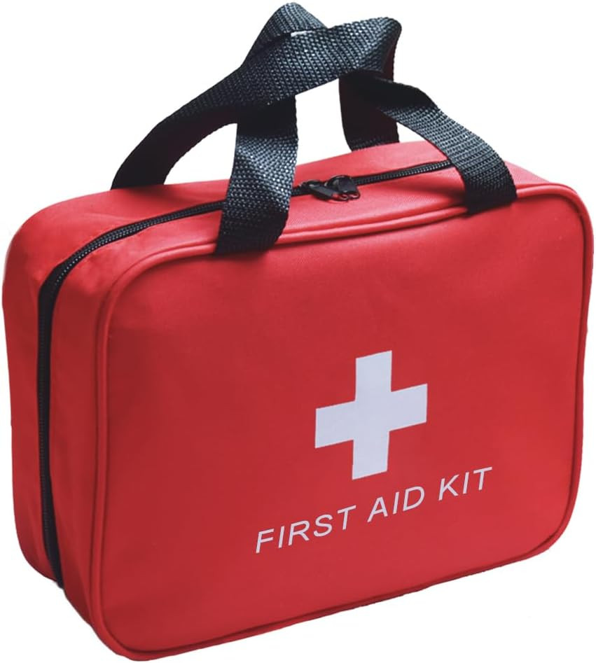 Red First Aid Kit Bag Empty Travel First Aid Bag Responder Storage Compact Survi