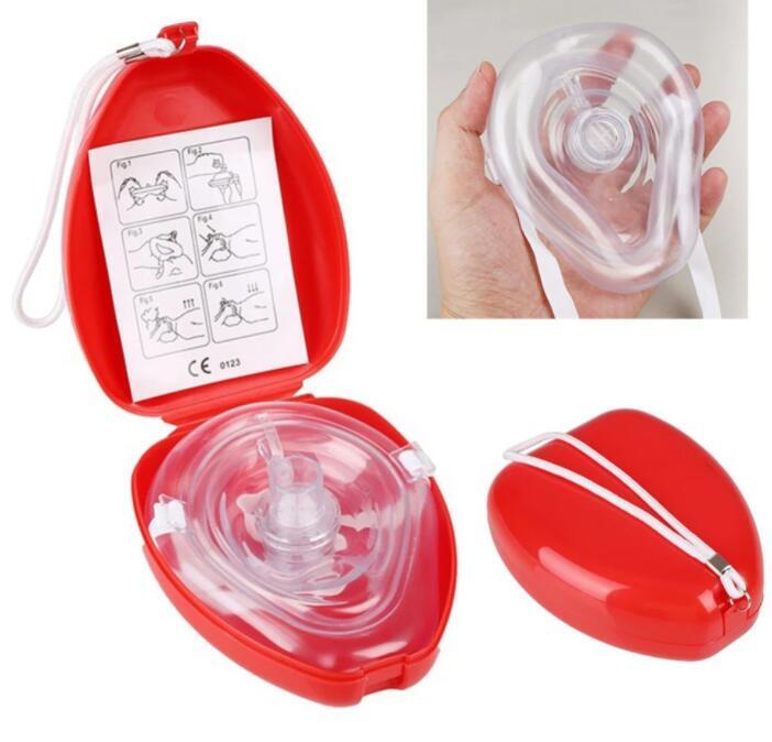 emergency CPR Breathing Mask One-Way Valve Reusable Artificial Respiration Mask