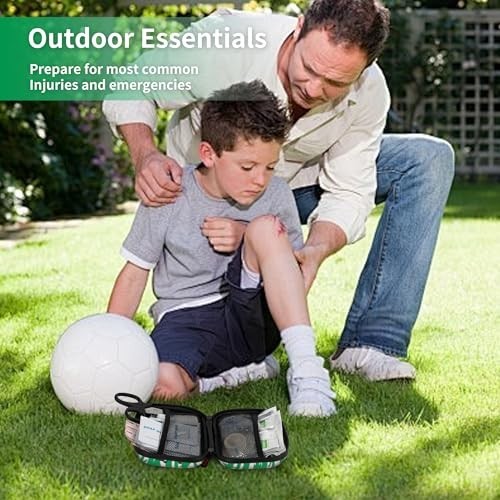 First Aid Kit Kids Travel Portable EVA Hard Shell Case Double Zipper Water