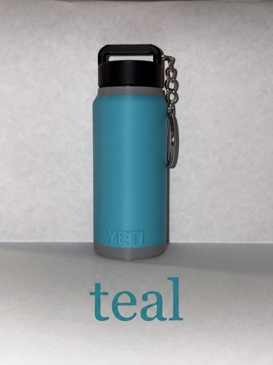 YETI Lip Balm Holder Keychain Twist Cap Key Ring Solid Multicolor 3.8in