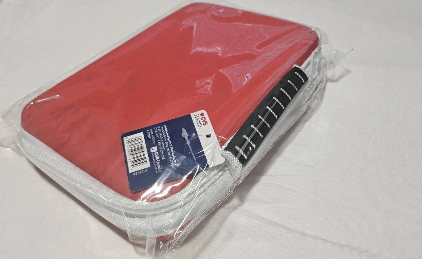 CVS HEALTH BUILD YOUR OWN FIRST AID CASE RED 9.25” X 6.5” X 2.5” IN/ NEW