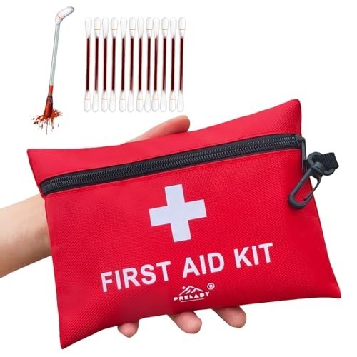 152 Piece Compact First Aid Kit TSA Approved – Travel, Camping, Sports – Red