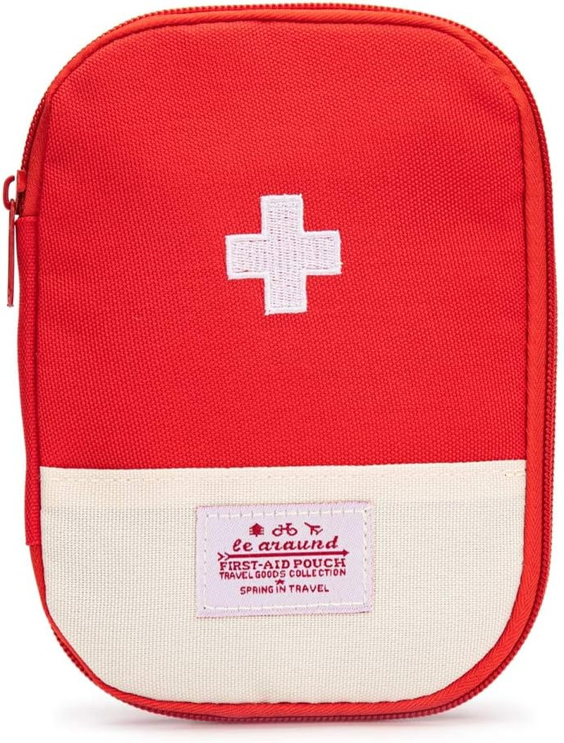 Red First Aid Bag Empty 1St Aid Bag Section Dividers Medical Travel Case Emergen