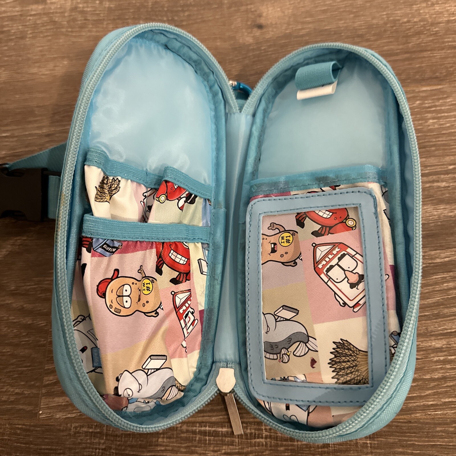 AllerMates Insulated Allergy Medicine Epipen Inhaler Kids Carry Case Used