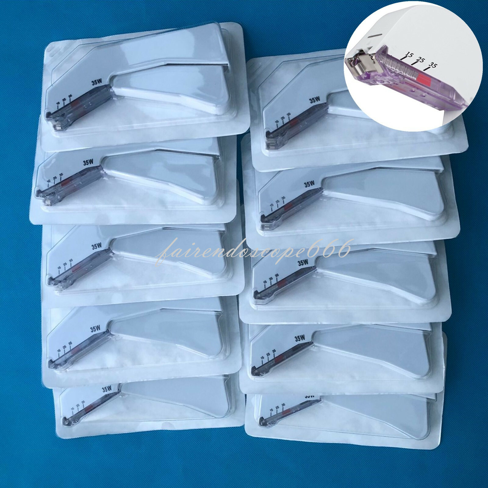 10PCS CE Disposable Medical Skin Stapler Surgical Sterile 35 Wide Staples A++