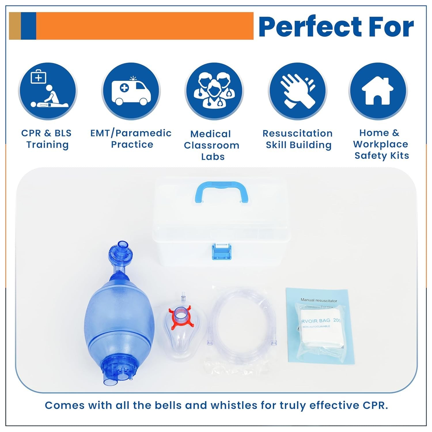 KOKAND Adult & Child CPR Training Simulation Kit Manual Squeeze Bag Trainer …