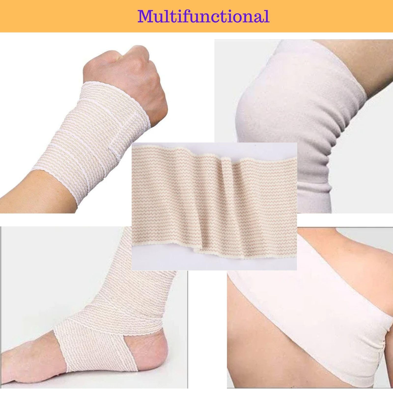 Premium Elastic Bandage Wrap 6 inch 4 Pack 6” Wide 4 Pack,
