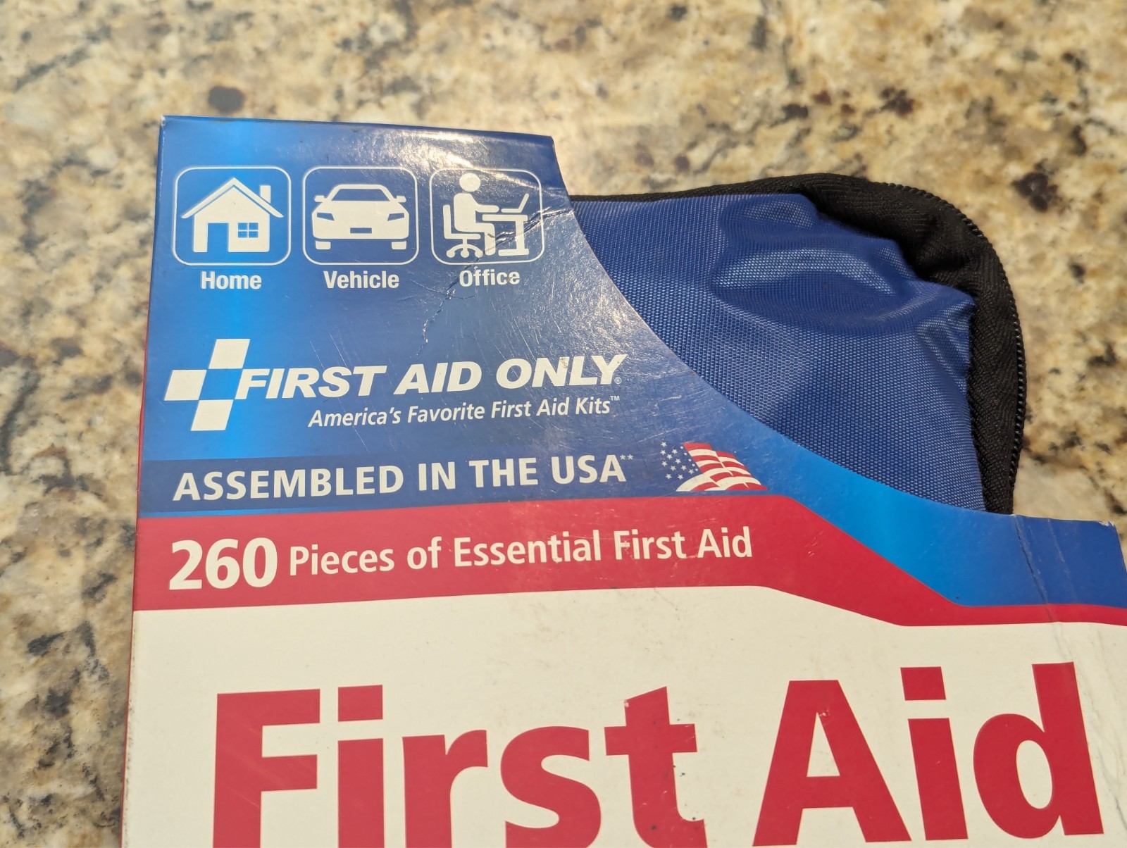 First Aid Only Essential Emergency First Aid Kit for Home 260 Pieces exp: 07/27