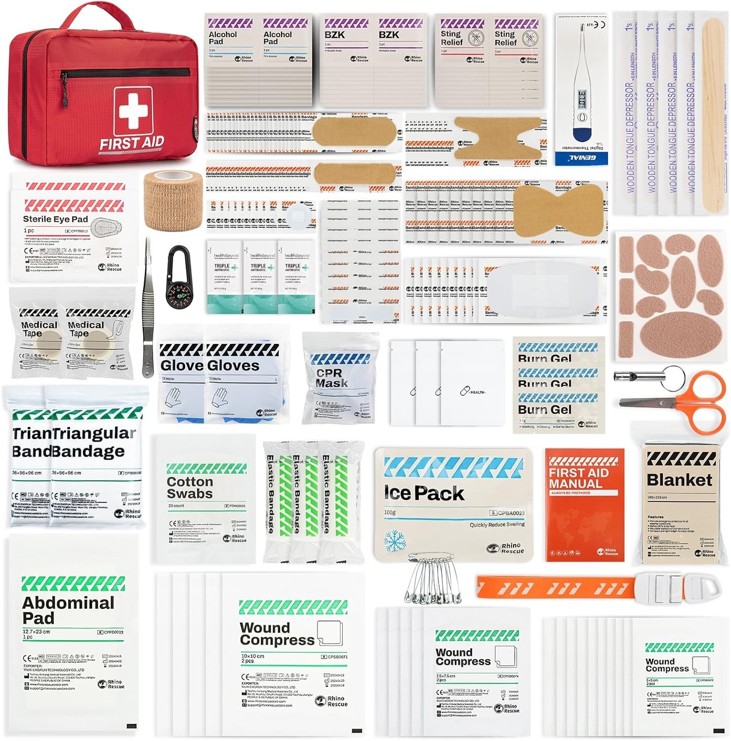 First Aid Kit 240 Piece All-Purpose Medical Supplies for Emergency Home Office