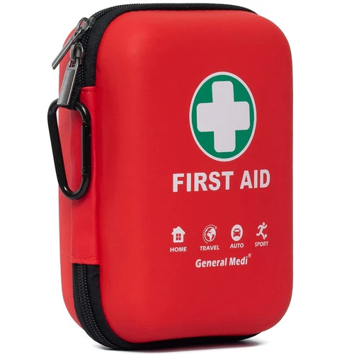 First Aid Kit – 170 Pieces Hard Case and Lightweight – Includes 2 x Eyewash,I…
