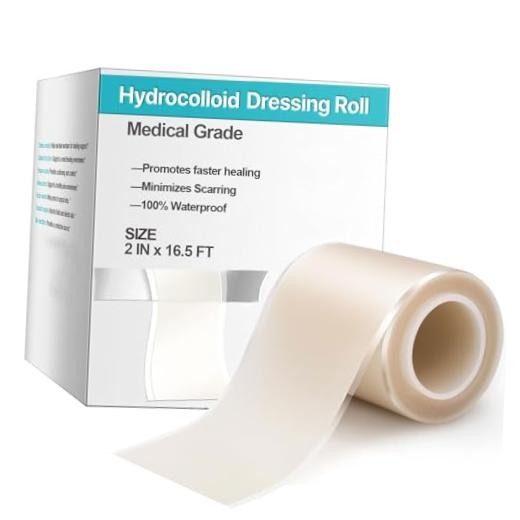 2IN*Hydrocolloid Roll for Blister/Wound Care, Less Scar/Painless 16.5FT