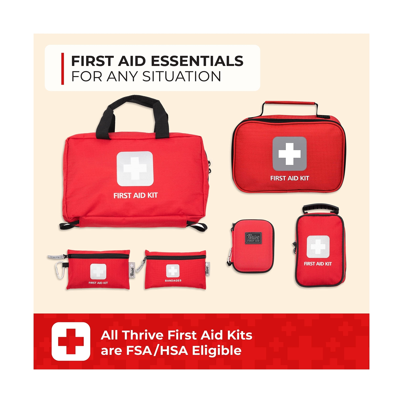 Thrive 291 Piece First Aid Kit – Home Essential FSA HSA Approved Products Inc…