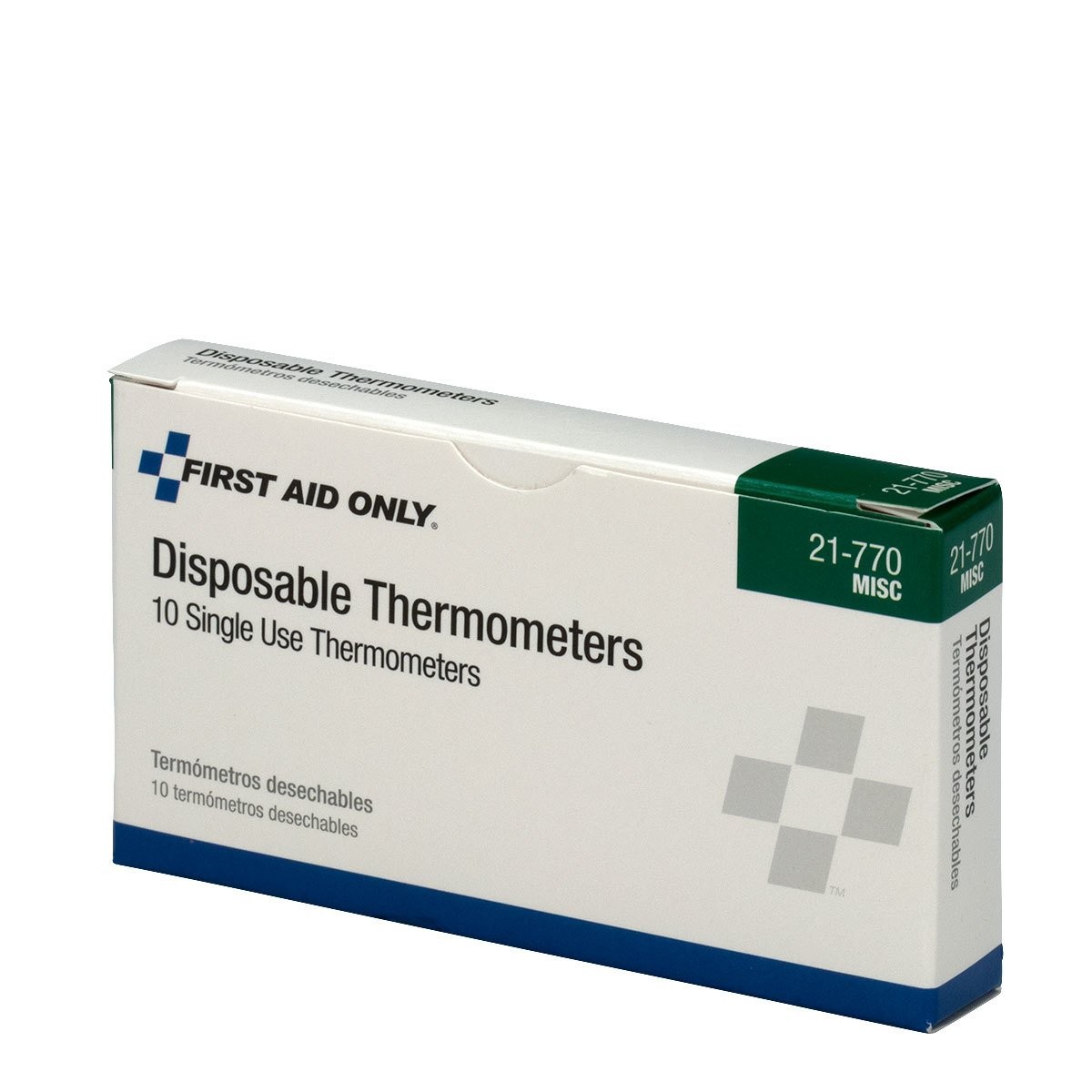 First Aid Only 21-770 Disposable Thermometer for 10 Count (Pack of 1), White