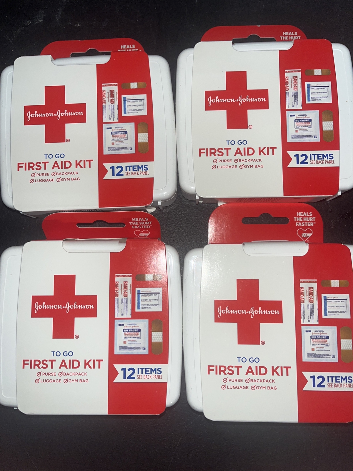 New Sealed JOHNSON & JOHNSON To Go First Aid Kit LOT OF 4