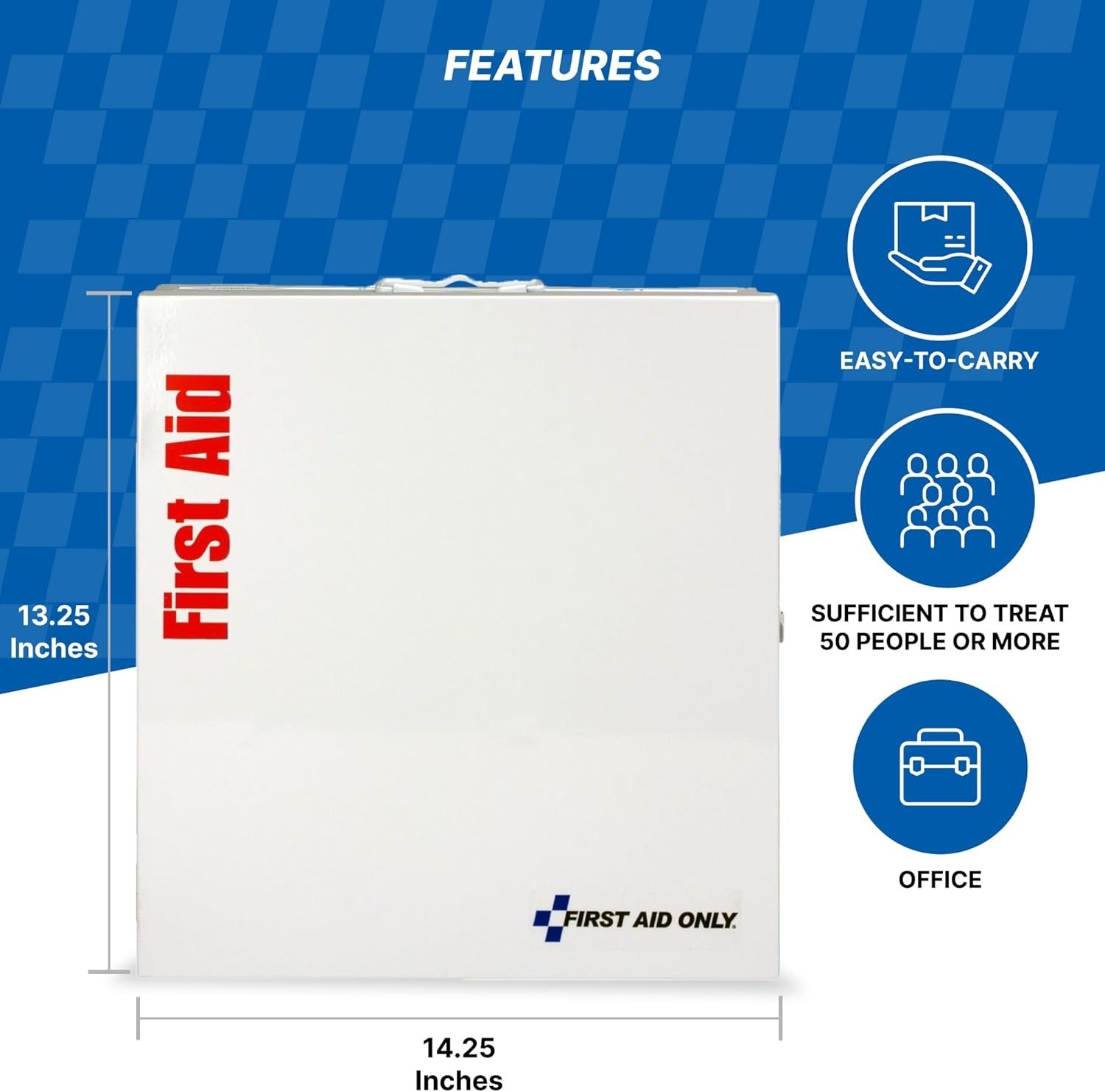 Large Metal First Aid Cabinet for 50-Person Workplaces – ANSI A+ Compliant Kit