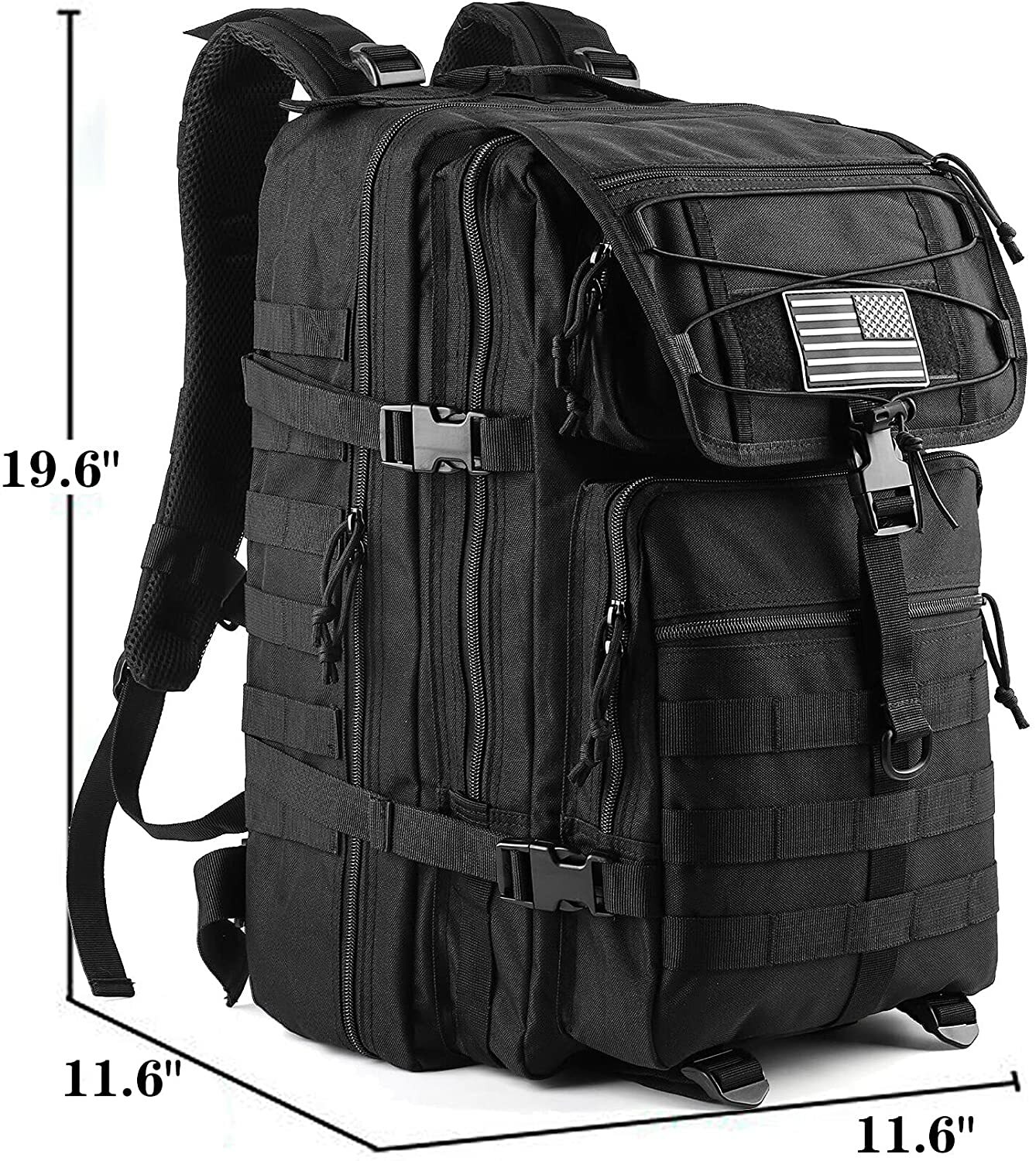 45L Molle Army Military Tactical Backpack Waterproof Assault Bag Travel Rucksack