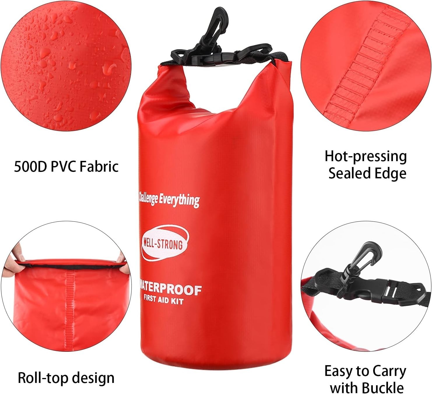 Emergency First Aid Kit for Boating, Fishing & Kayaking – Waterproof Medical Sup