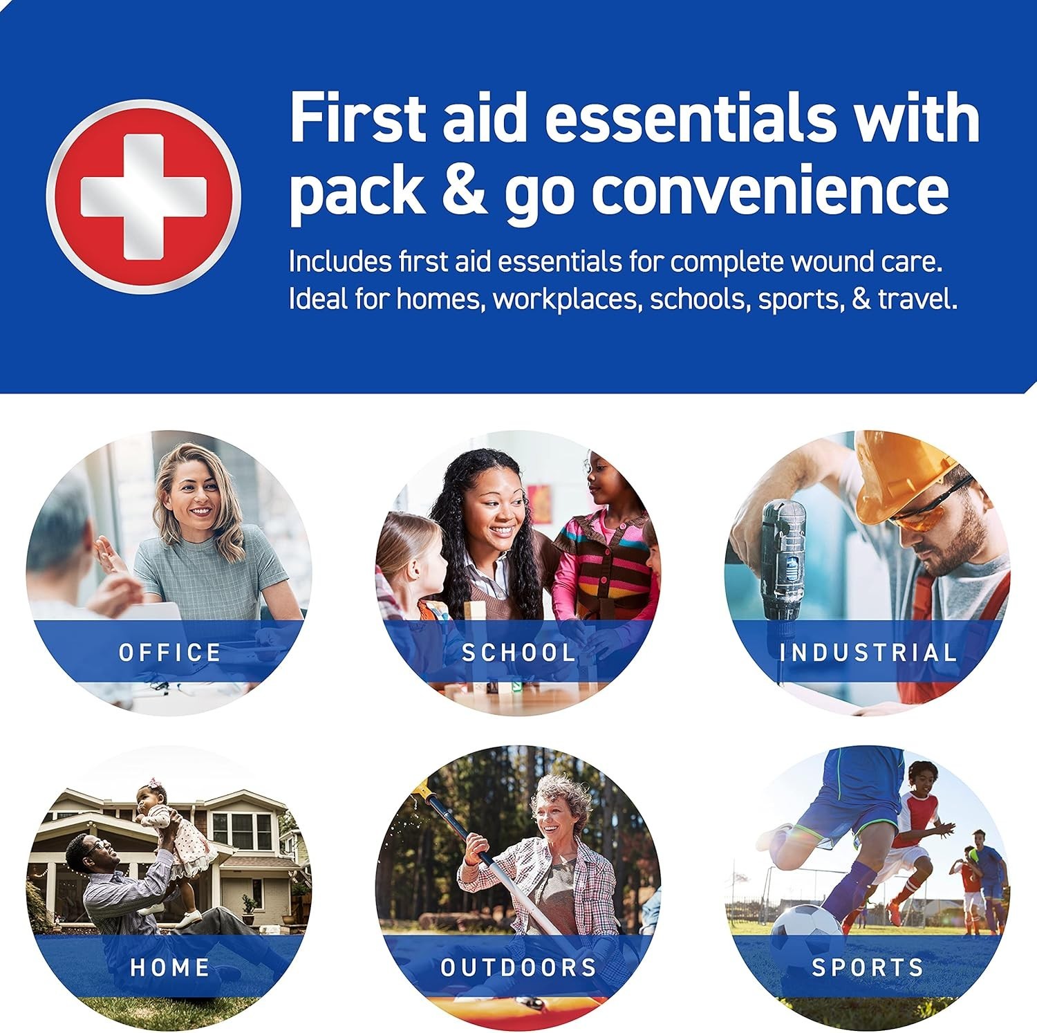 First Aid Kit, 110 Pieces | Professional Use for Travel, Work, School, Home, …