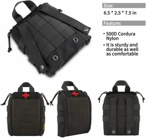 Tactical EMS Emergency Survival Trauma Medical Kit Molle Pouch First Aid Kit Bag