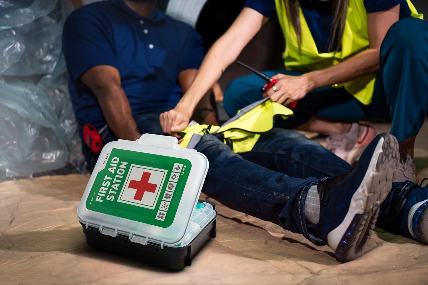 Large Wall Mountable & Portable First Aid Kit Cabinet for Business, Office, Scho