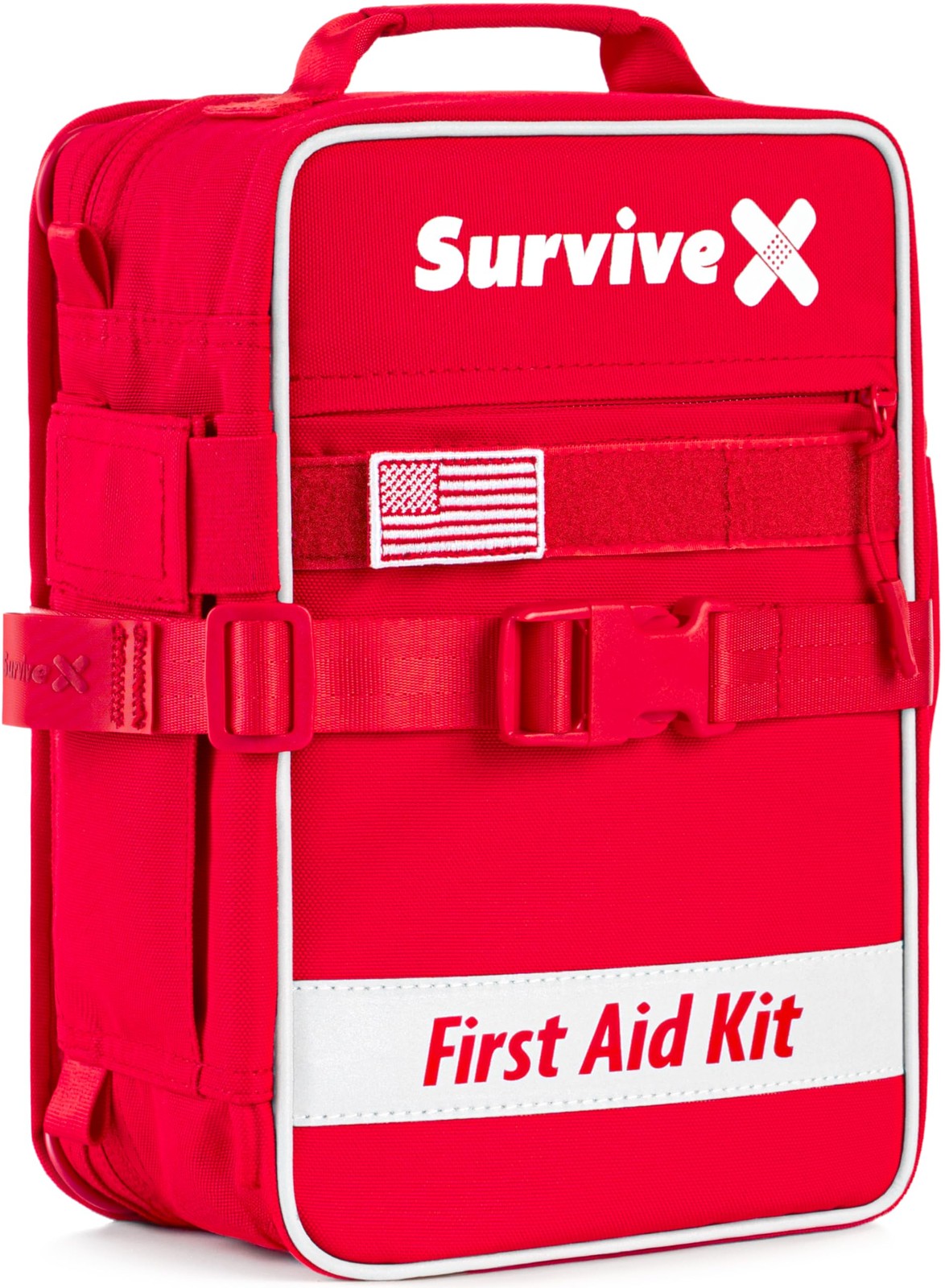 SurviveX Large First Aid Kit for Car, Travel Home – Emergency Kit for Hiking…