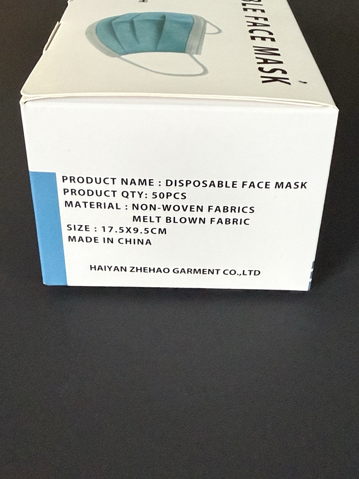 Disposable Protective Face Masks 5 Boxes (50 per box) 250 Count Adult Face masks