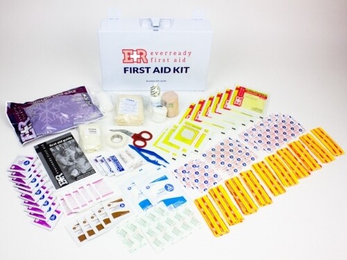 NEW Ever Ready 25 Person 1st Aid First Aid Medical Kit Metal Carry Storage Case
