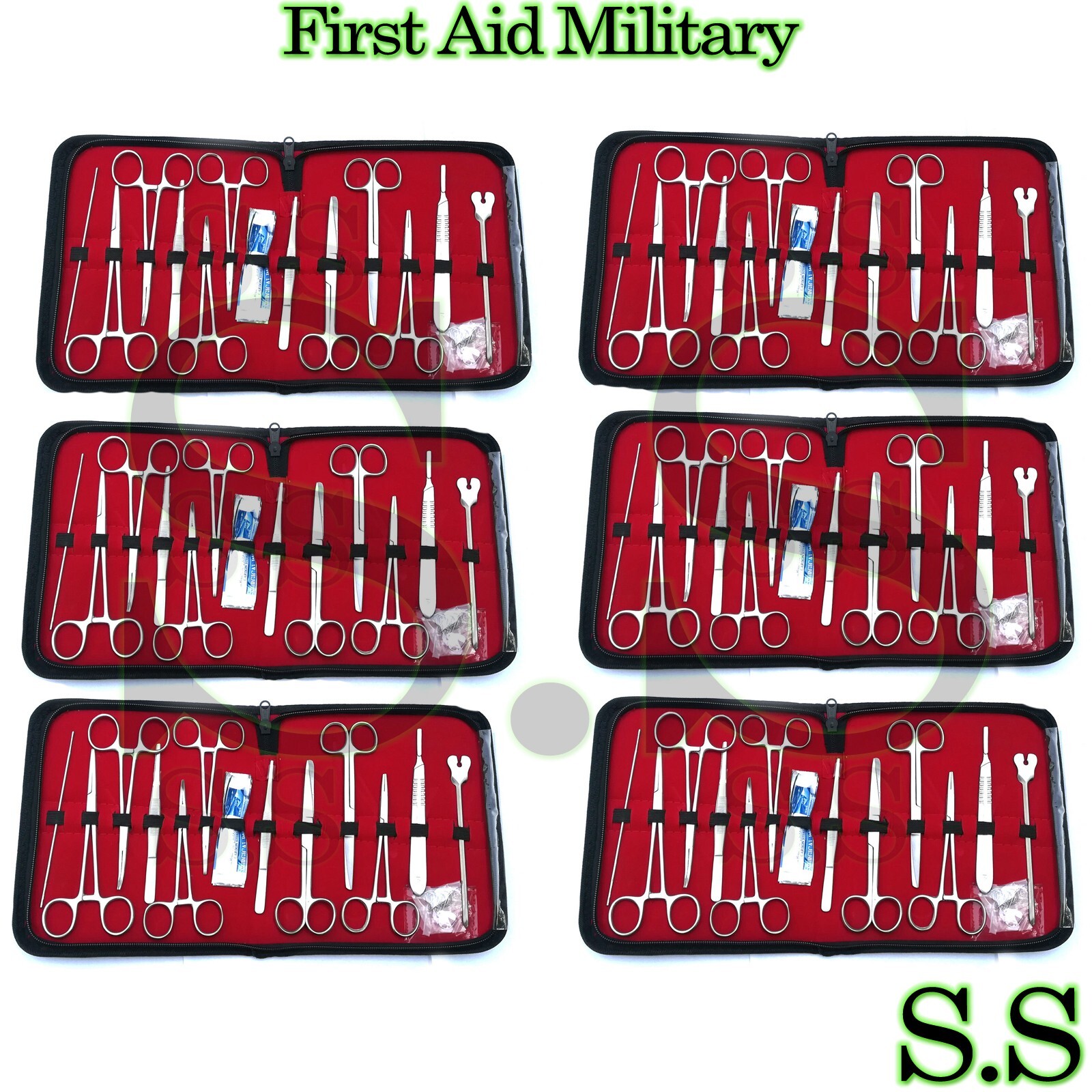 20 Kits 14pc Instrument Surgical Kit Survival Emergency First Aid Military Case