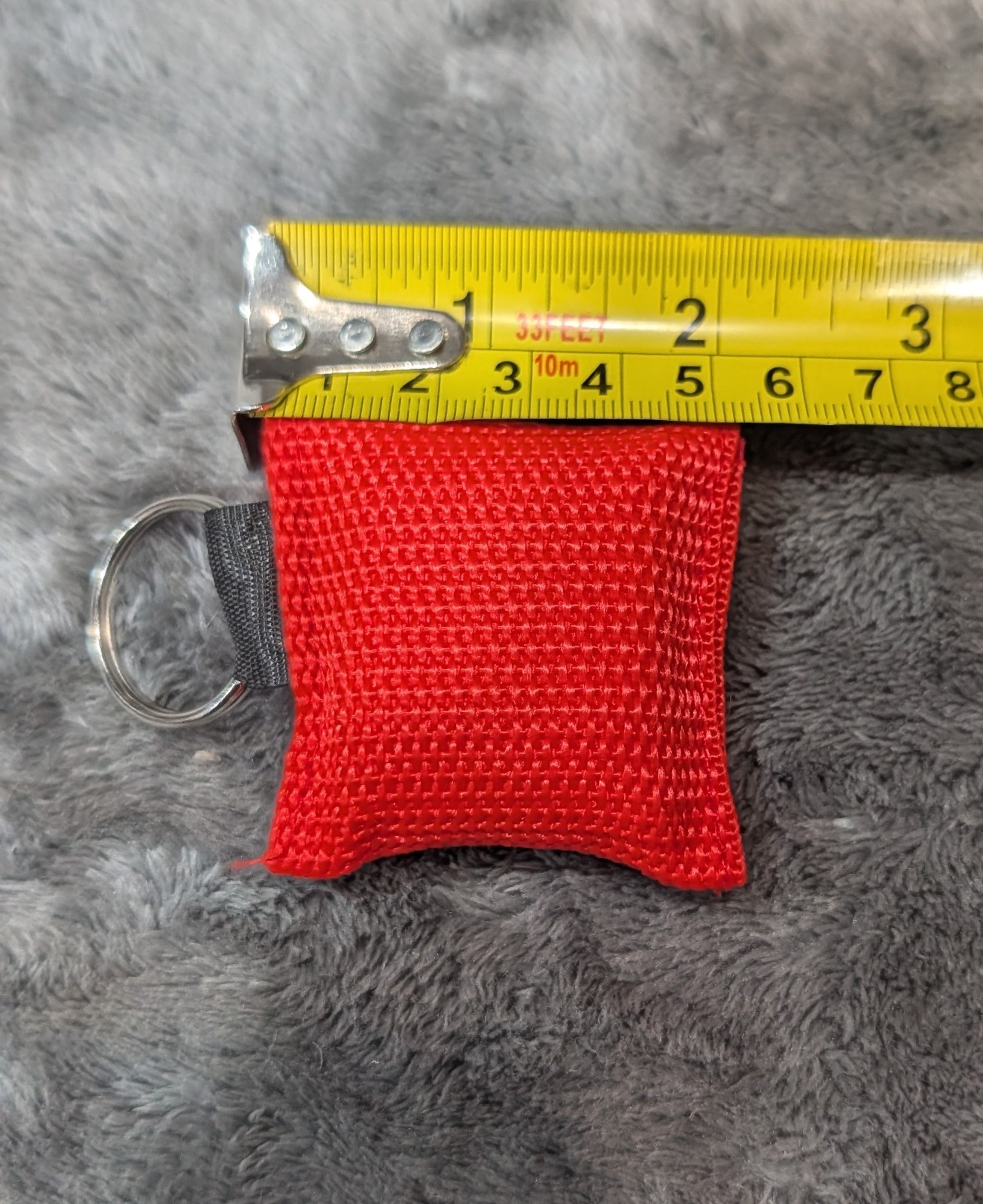 Get CPR Done, Red Emergency CPR Mask Key Chain, New