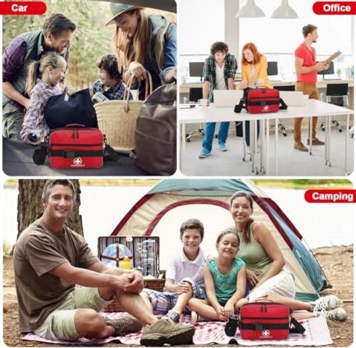 First Aid Kit for Home Car, Travel Camping Truck Hiking Sport 420 Pcs. Large