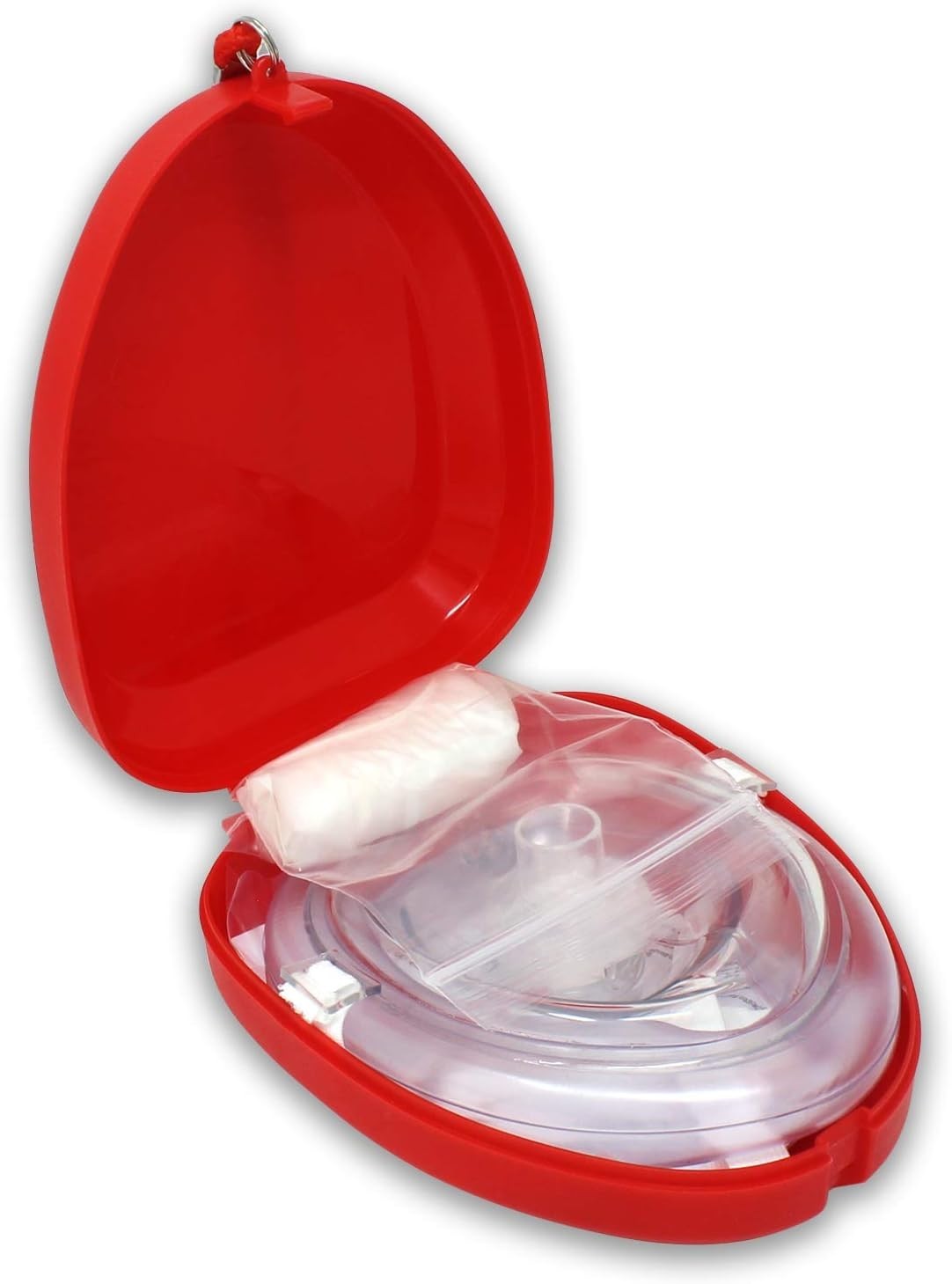 CPR Rescue Mask, Adult/Child Pocket Resuscitator, Hard Case with Wrist Strap …