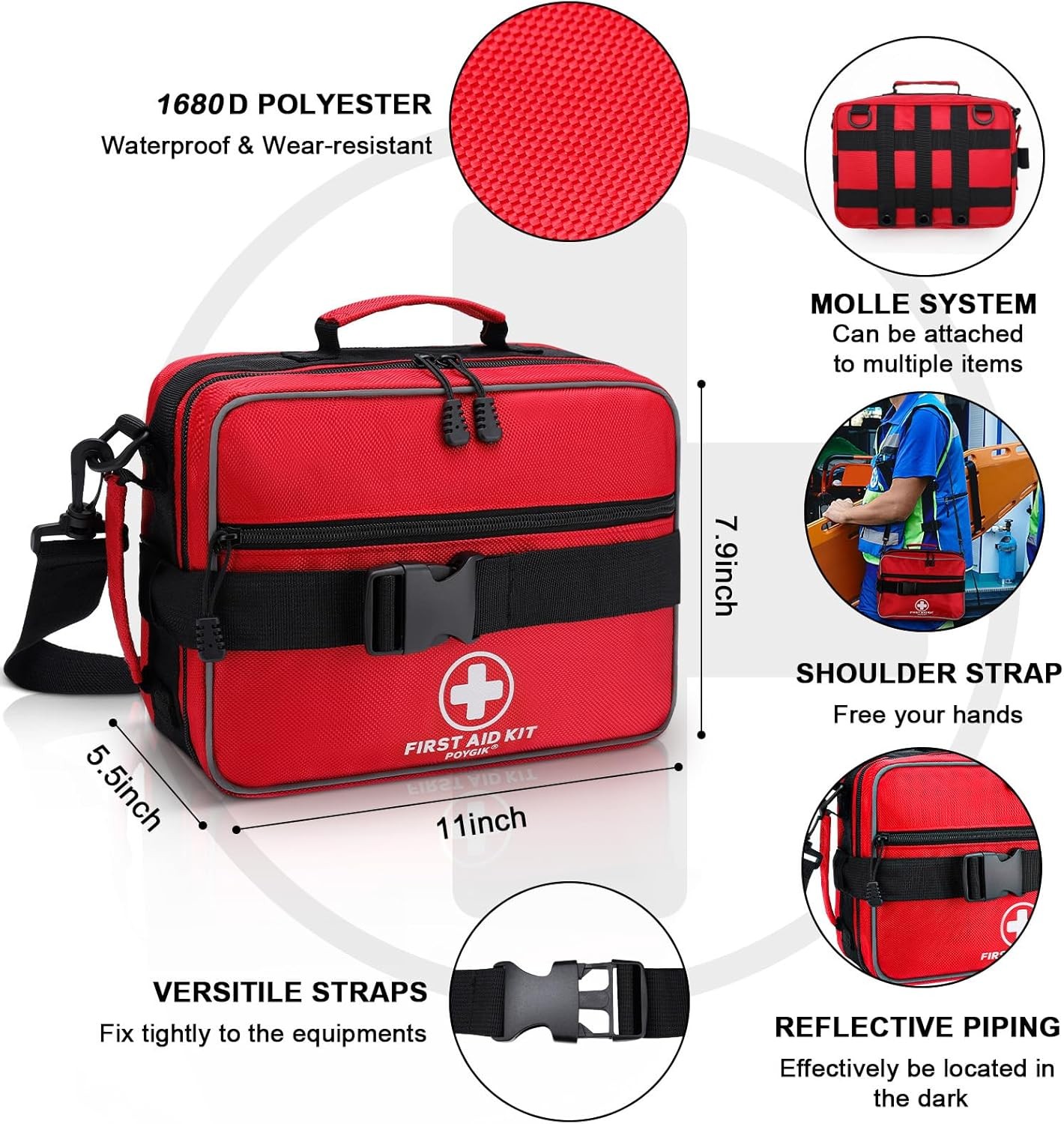 Premium 420 Piece Large First Aid Kit for Home, Car, Travel, Camping, Truck, Hik