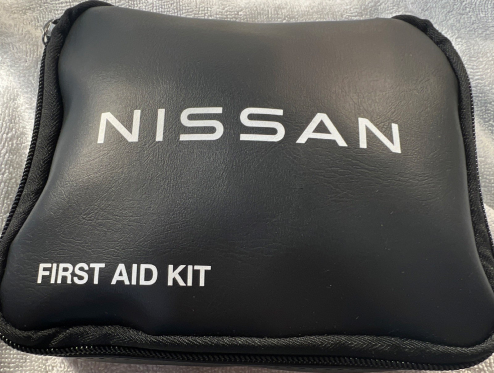 Nissan Portable Black First Aid Set Zip Case w/ Scissors, Bandages, Tape