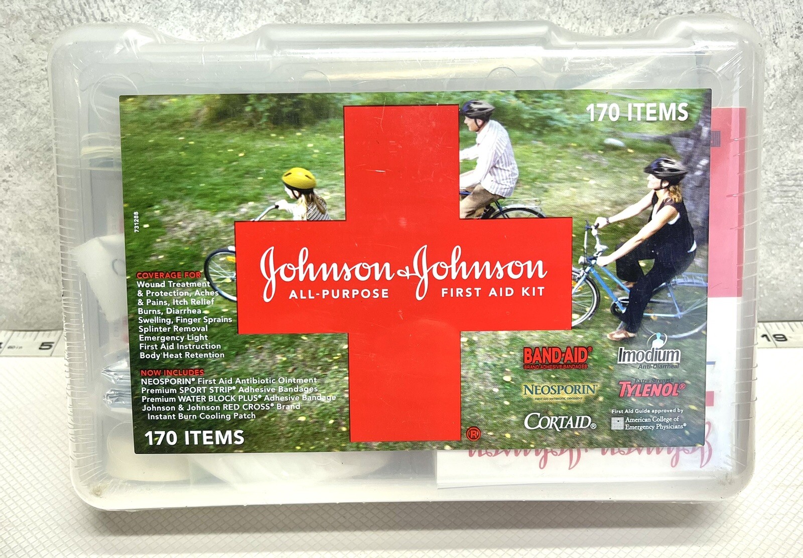 First Aid Emergency Kit Camping Travel JOHNSON & JOHNSON AID KIT 170 ITEMS Rated