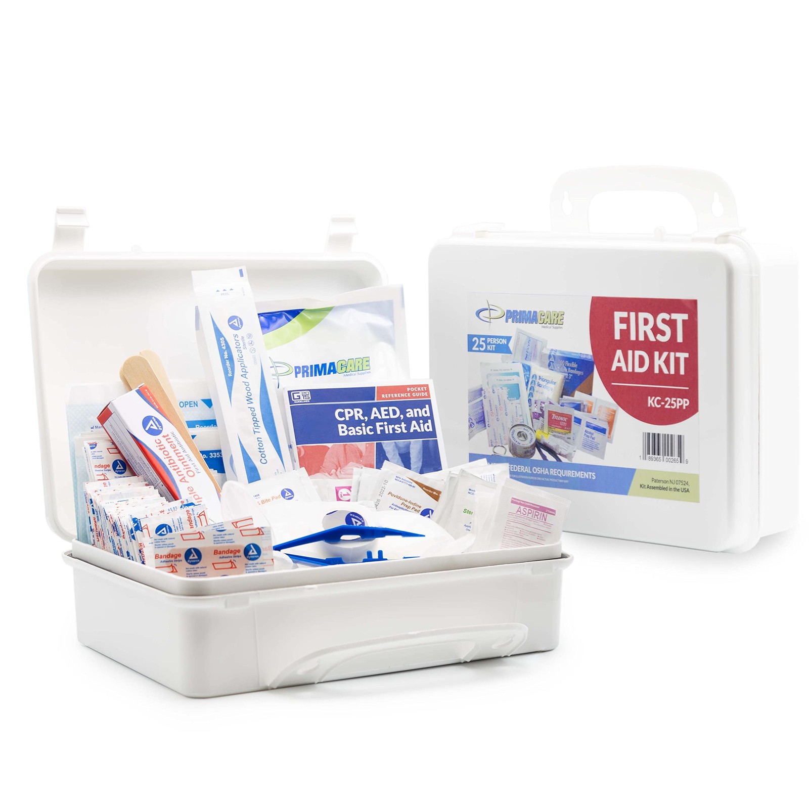 Primacare KC-25PP 25 Person Compact First Aid Kit 1 Count (Pack of 1), White