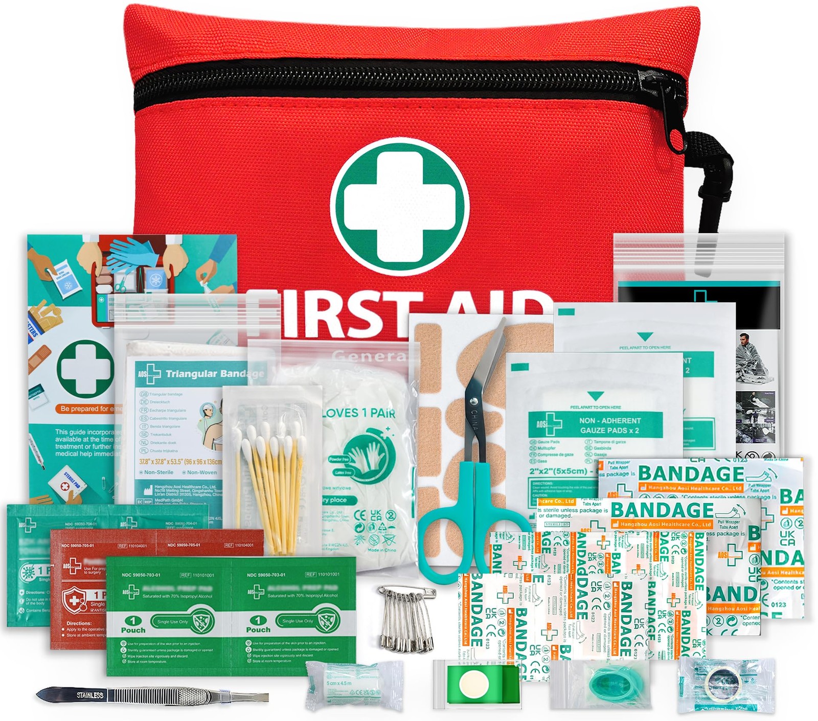 Mini First Aid Kit, 110 Piece Small First Aid Kit – Includes Emergency Foil B…