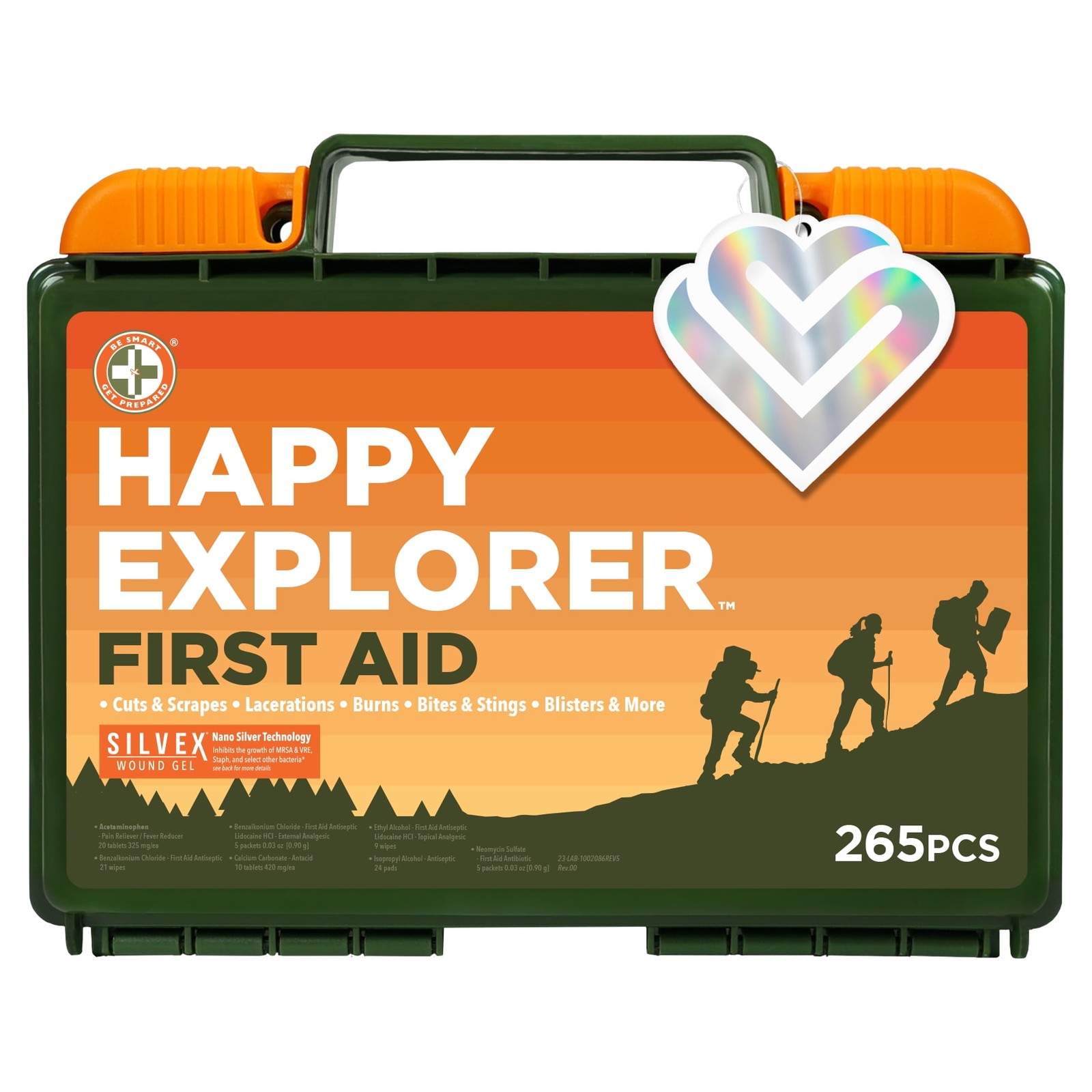 Be Smart Get Prepared Outdoor First Aid – Happy Explorer, 265 Piece