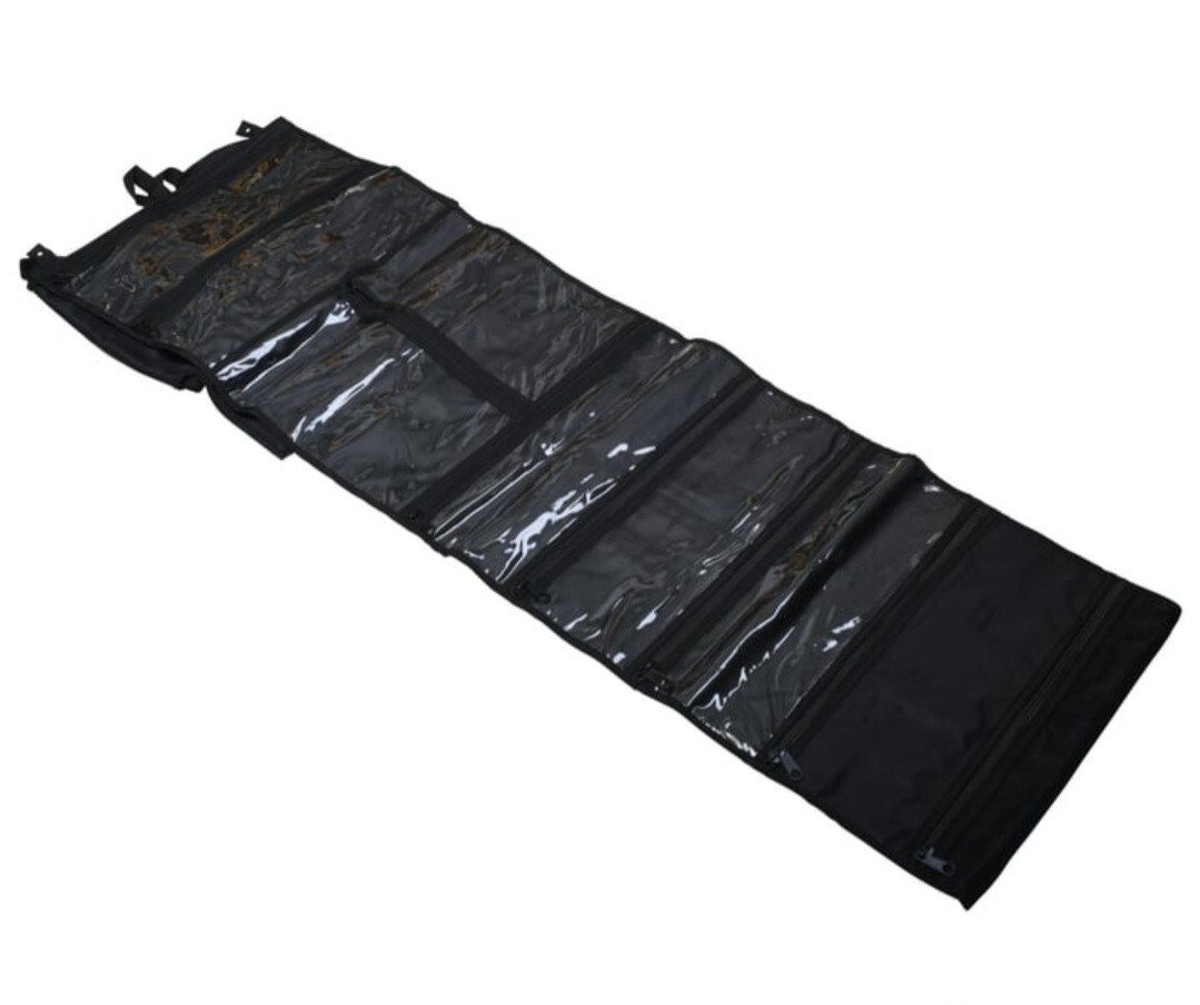 First Aid Bag Kit Empty Black – Foldable First Aid Bag Organizer – Bug Out Aid
