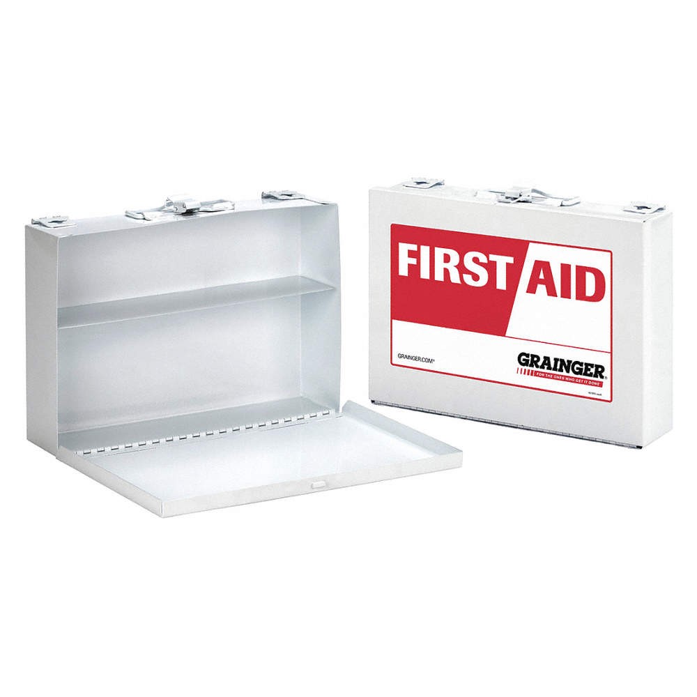 GRAINGER APPROVED M5022 Empty First Aid Cabinet,Wall Mount,White PK 6