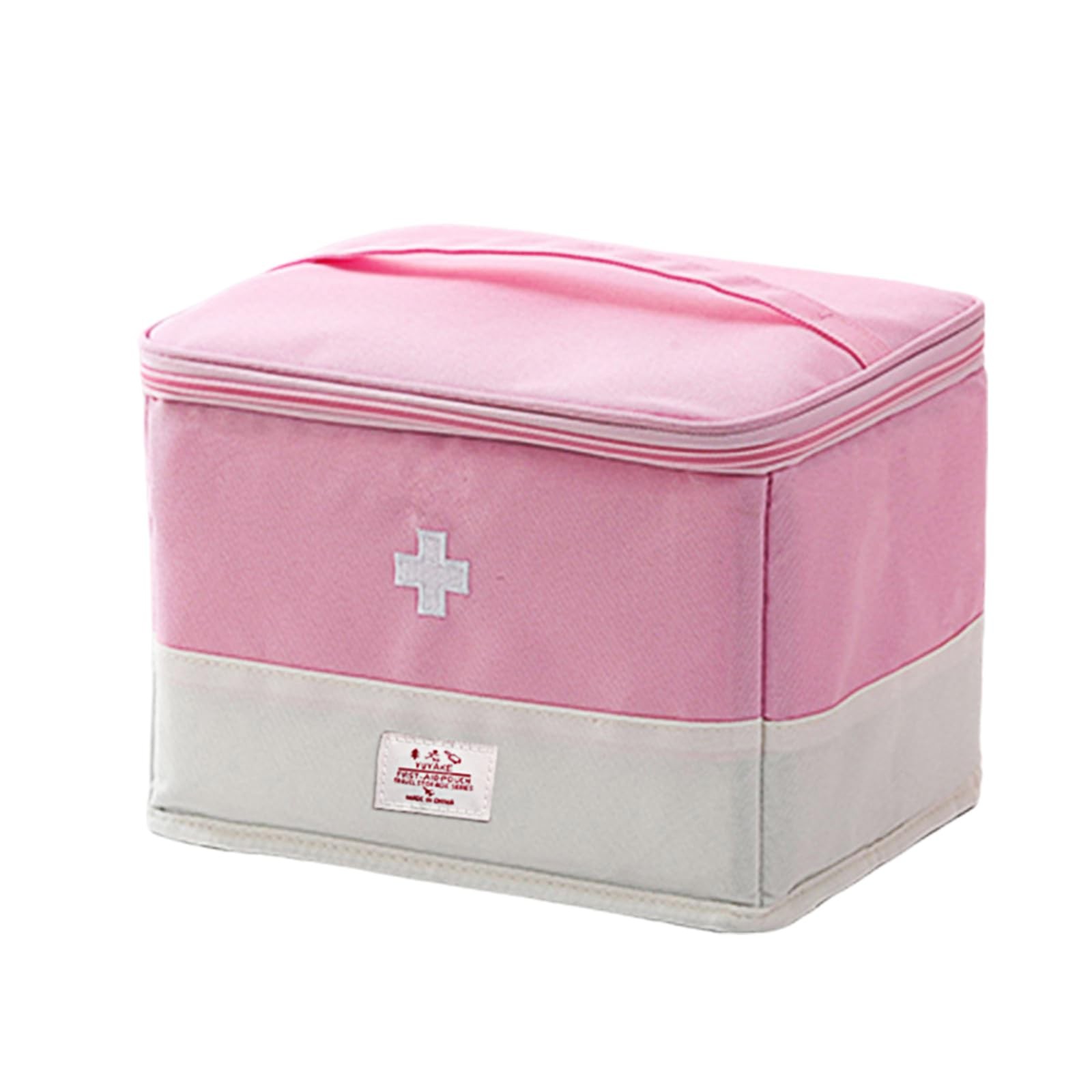 XPAPOV Travel Medicine Bag Organizer, Medical Empty for First Pink