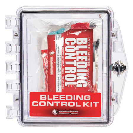 North American Rescue 80-0938 Bleeding Control Kit, Polycarbonate Cabinet, 13