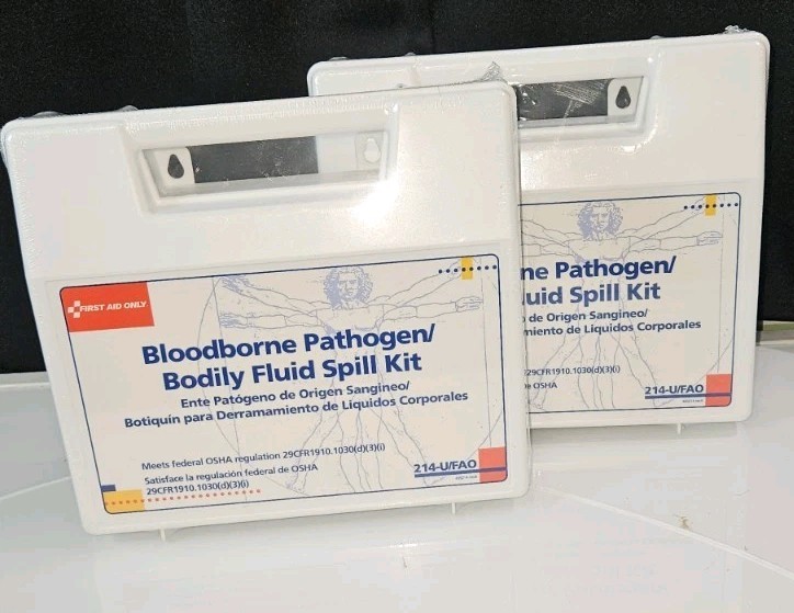 2 First Aid Only Bloodborne Pathogens Kit/ Bodily Fluid Spill Kit OSHA 214U/FAO