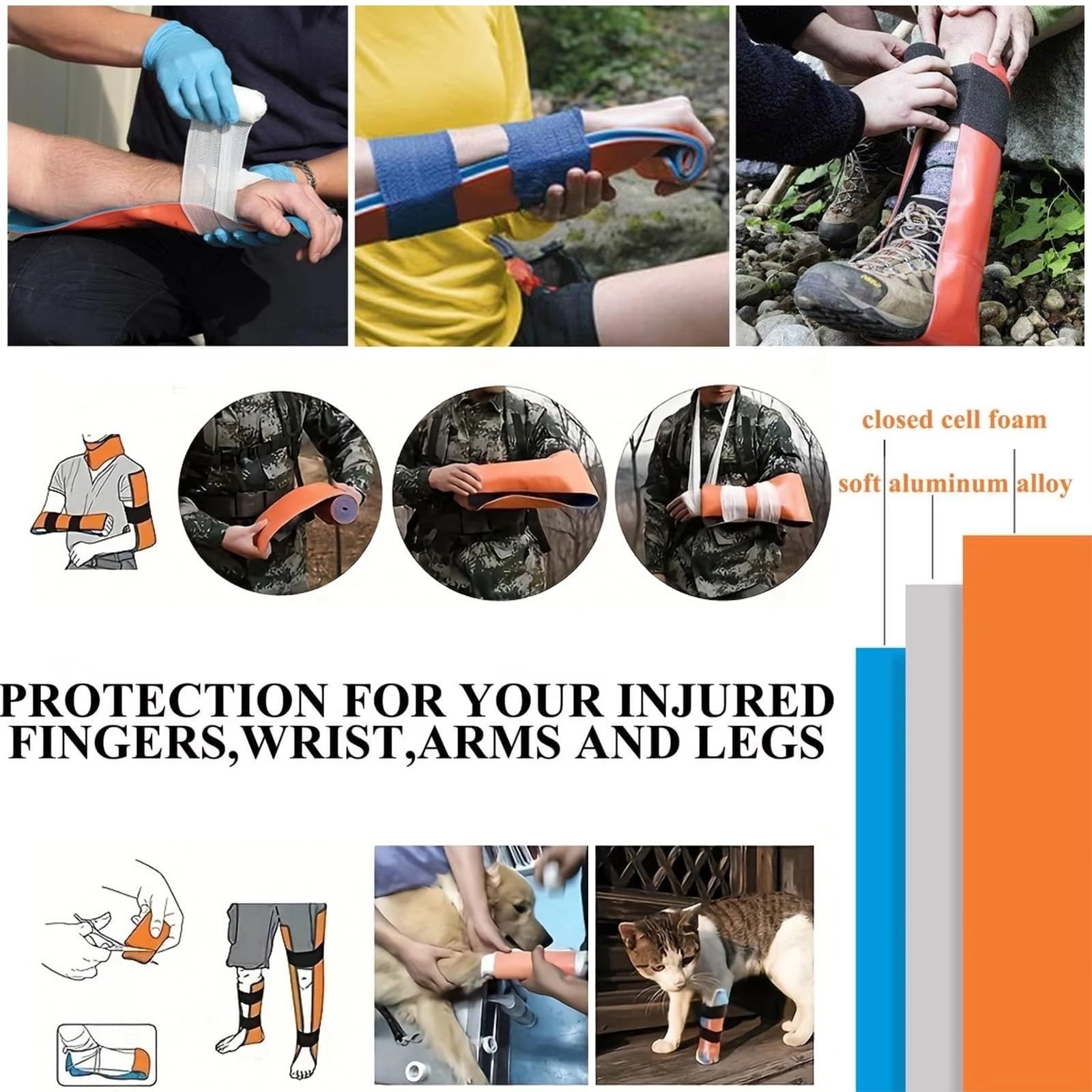IFAK Trauma Kit with Compression Strap, 6-Inch Bandage, Splint, Outdoor First…