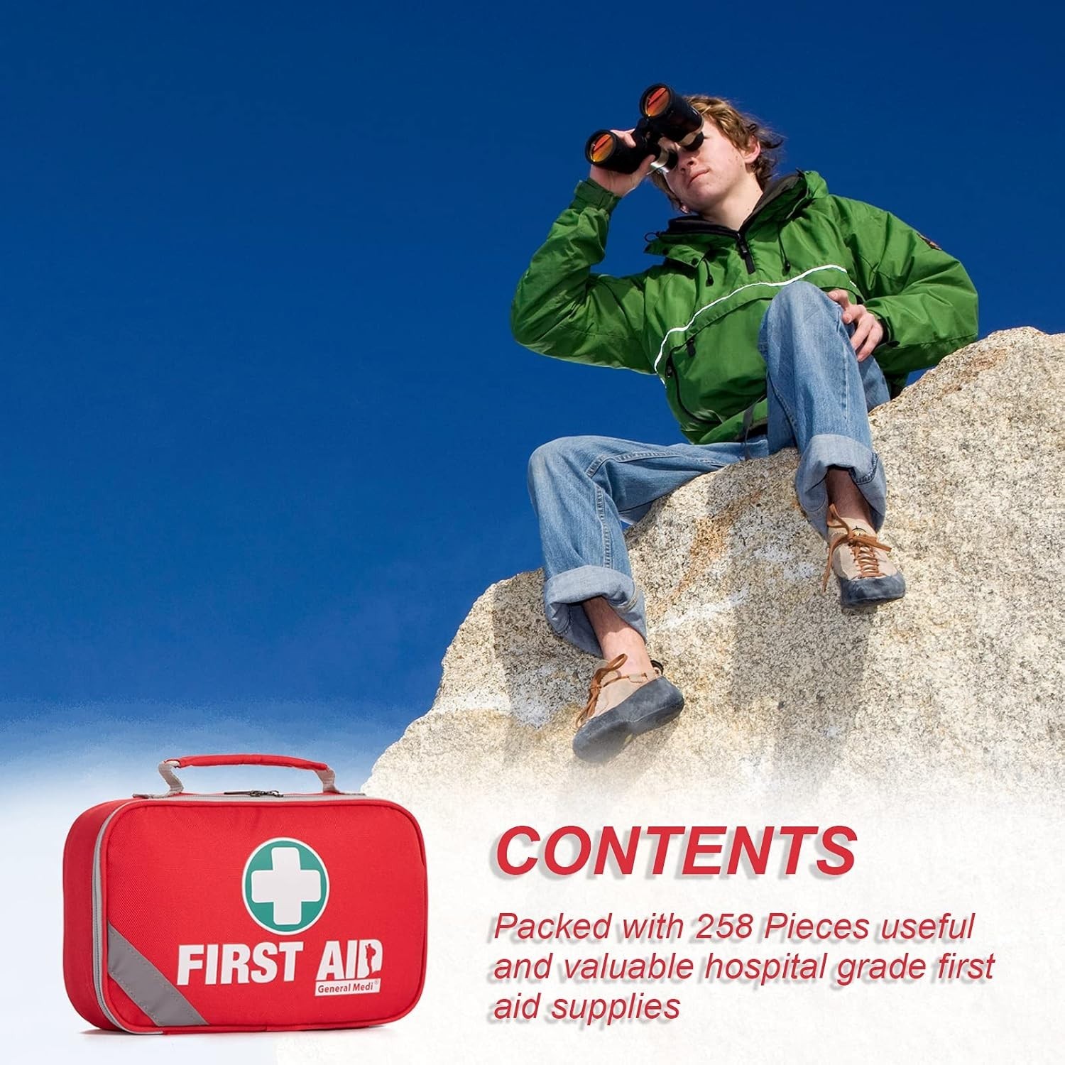Ultimate First Aid Solution: 215-Piece Kit with Moleskin & Emergency Blanket