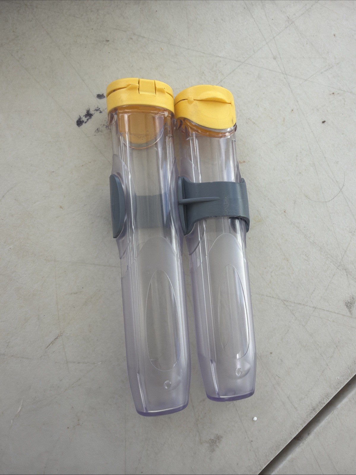 2 EpiPen Auto-Injector Plastic Case, Empty Tube Holder with Connector